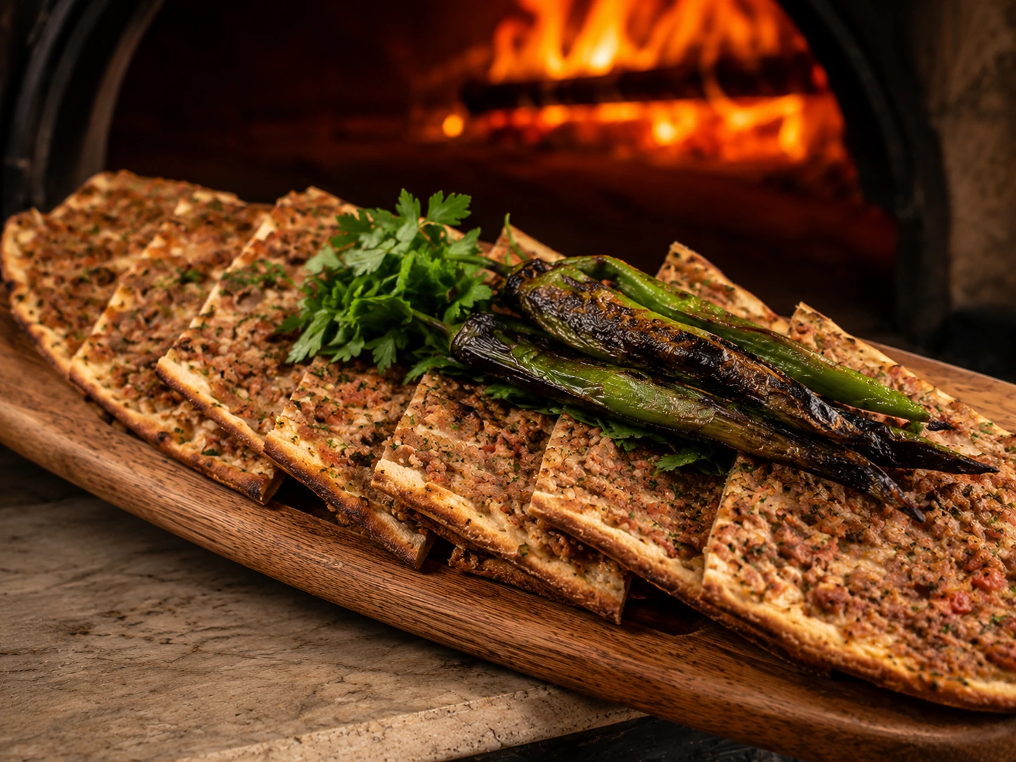 Şendağlı taş fırında etliekmek servisi